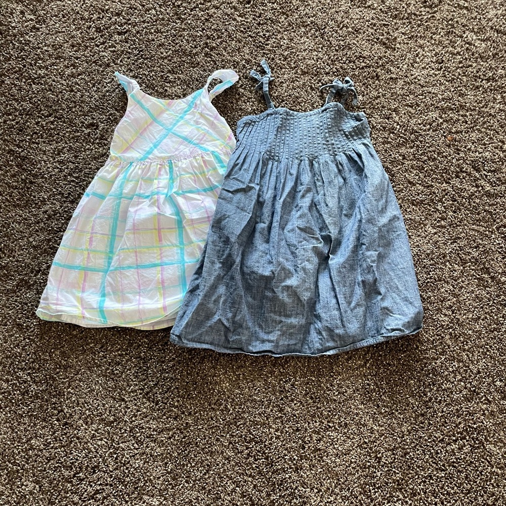 Nautica Kids Dresses in Pastel Plaid and Gap Denim Blue